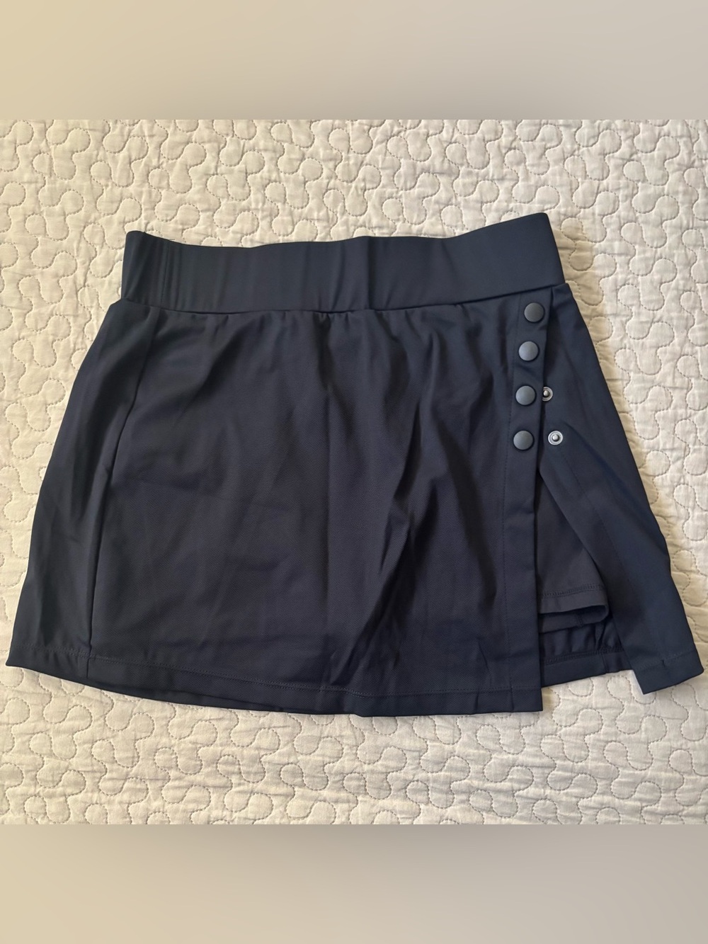 HALARA Black High-Rise Button Side Mini Skort Size M - Picture 4 of 10